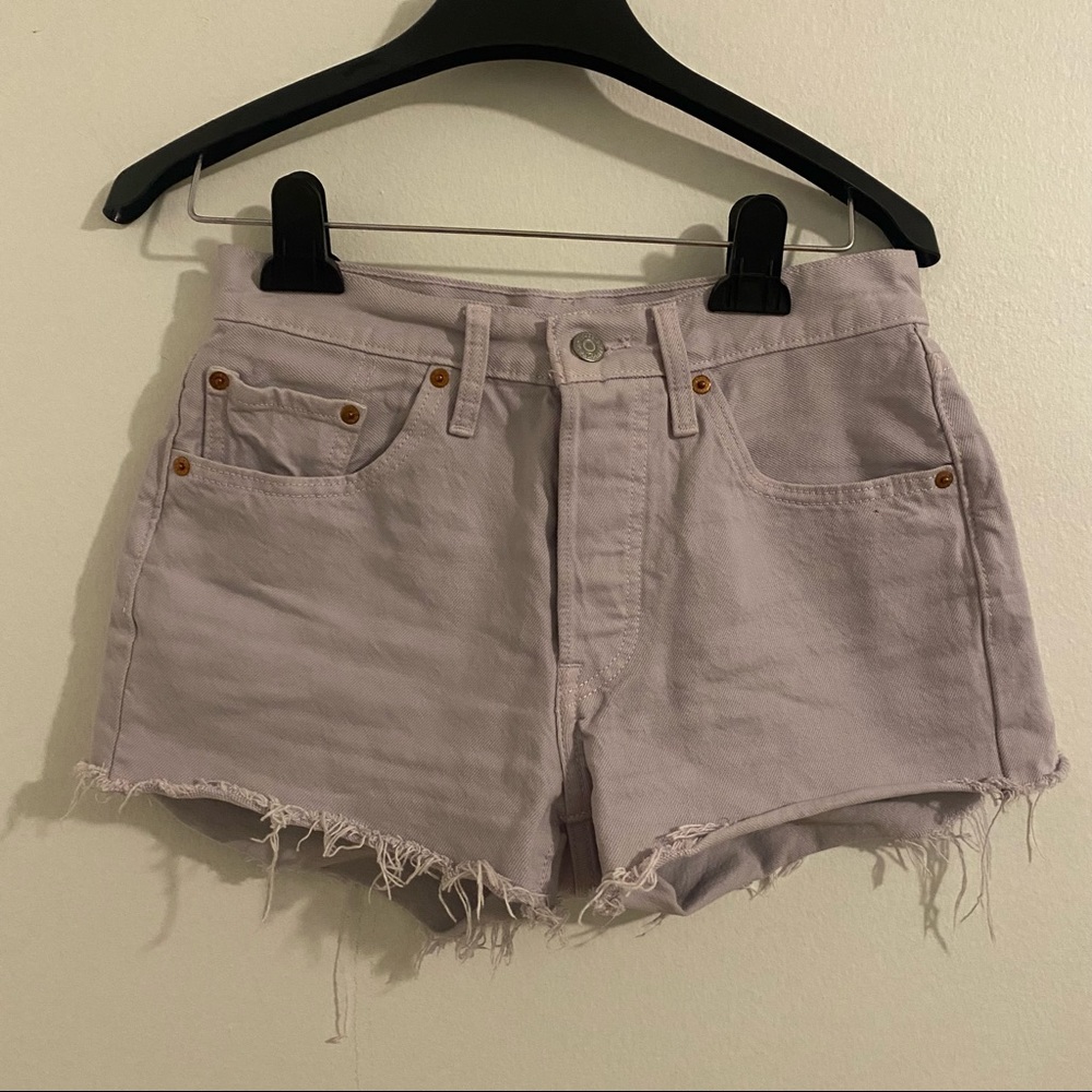 LEVI LAVENDER 501® ORIGINAL HIGH RISE WOMEN'S SHORTS